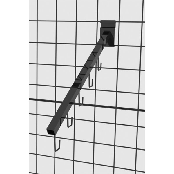 FixtureDisplays 4PK 16" Metal Gridwall Waterfall Hook Bracket with 5 J